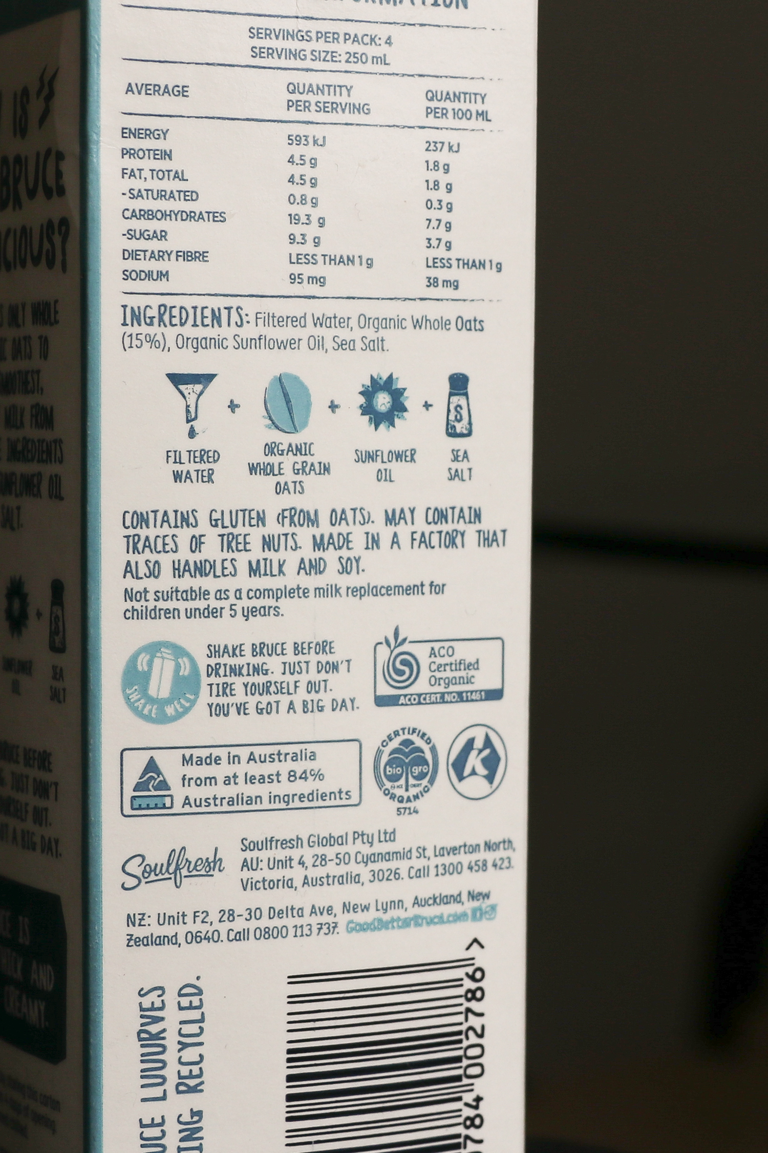 CertifiedOrganic-9091 Certified Organic Oat Milk | WholeLife Pharmacy & Healthfoods