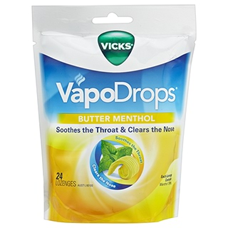 Vicks Vapodrops Butter Menthol - 24 Lozenges 