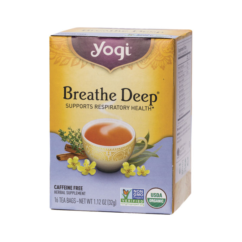 Yogi Breathe Deep Herbal Tea 16 Pack WholeLife