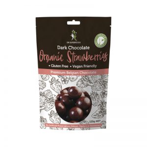 Dark Chocolate Organic Strawberries 125g