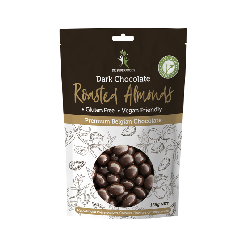 Dark Chocolate Roasted Almonds 125g WholeLife
