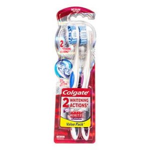 360 Degree Optic White Toothbrush - Medium - 2 Pack