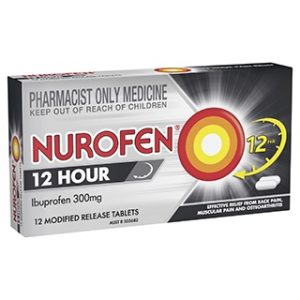 12 Hour Ibuprofen 300mg 12 Tablets