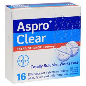 Extra Strength Pain Relief Aspirin 16 Soluble Effervescent