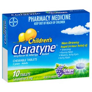 Children's Hayfever & Allergy Relief Antihistamine Grape 10 Tablets
