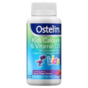 Kids Calcium and Vitamin D3 Chewable - 90 Tablets