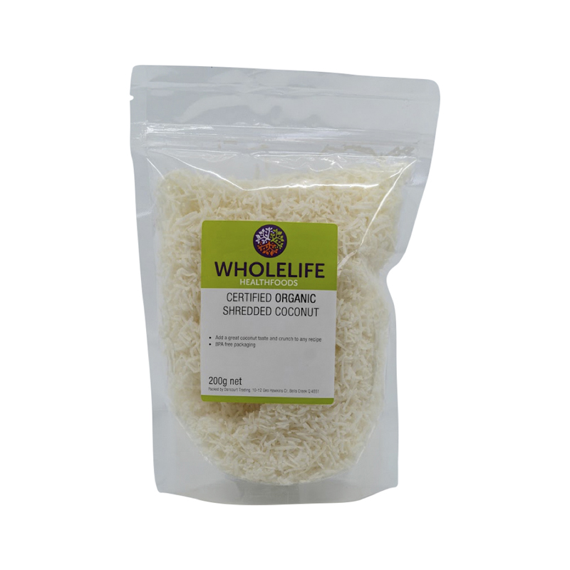 Organic Shredded Coconut 200g Wholelife