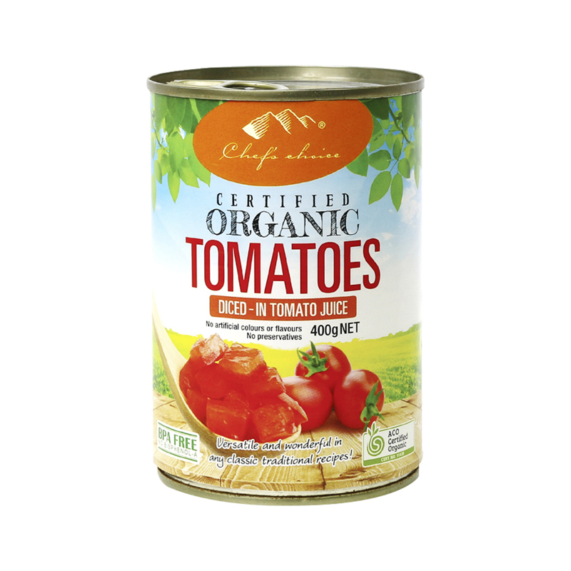 Organic Diced Tomatoes 400g WholeLife