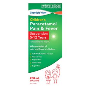 Chemists' Own Children's Paracetamol Pain and Fever Suspension 5-12 Years
