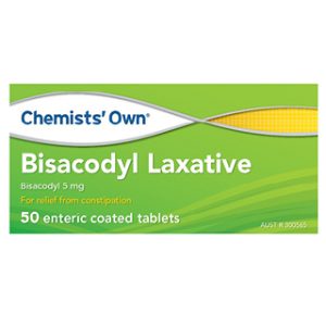 Chemists' Own Bisacodyl Laxative 50 Enteric Coated Tablets