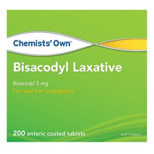 Chemists' Own Bisacodyl Laxative 200 Enteric Coated Tablets