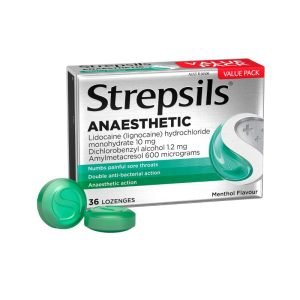 Strepsils Anaesthetic Lozenges Menthol 36 Pack