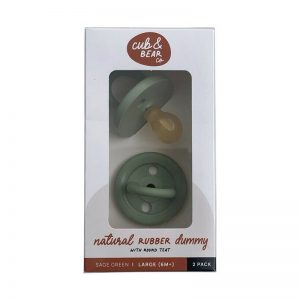 Sage Green Natural Rubber Dummy Large 6+ months
