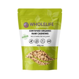 Organic Raw Cashews 400g
