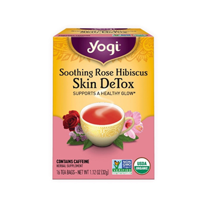 Rose Hibiscus Skin DeTox Herbal Tea 16 Pack WholeLife