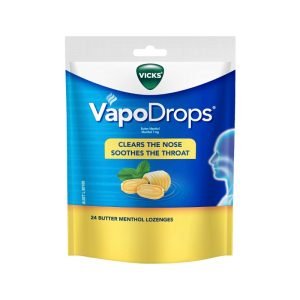 Vicks VapoDrops Butter Menthol 24 Lozenges