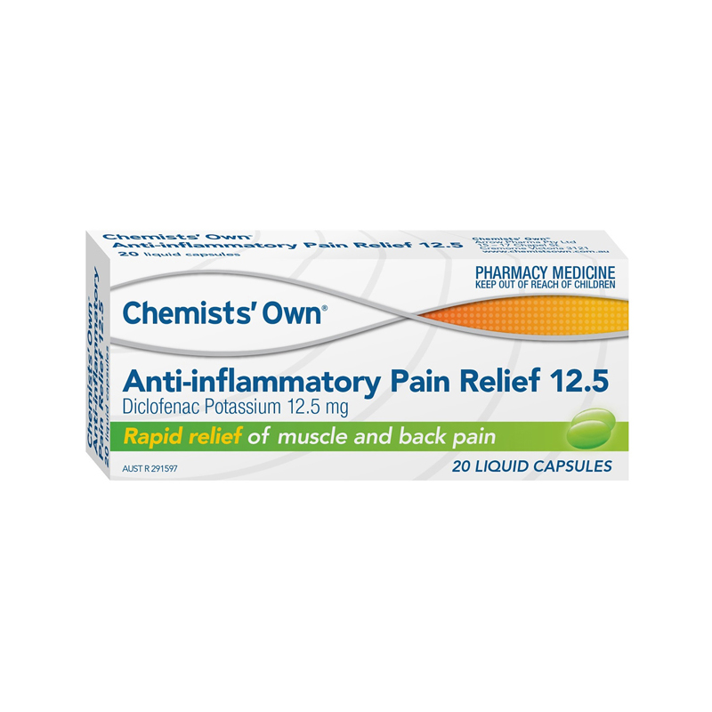 Anti Inflammatory Pain Relief 25mg 20 Capsules Wholelife