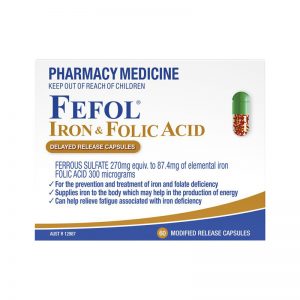 Fefol Iron & Folic Acid 60 Delayed Release Capsules