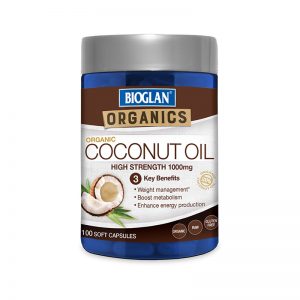 Bioglan Organic Coconut Oil High Strength 1000mg 100 Capsules