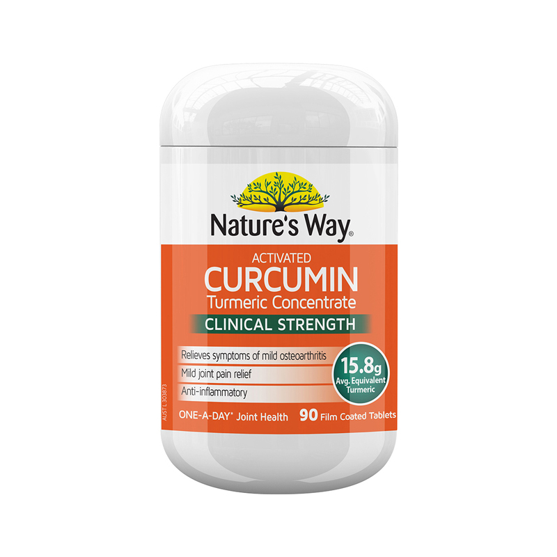 Nature's Way Activated Curcumin Turmeric Concentrate Clinical Strength 90 Tablets