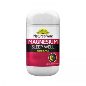 Nature's Way Magnesium Sleep Well With Kava 60 Tablets