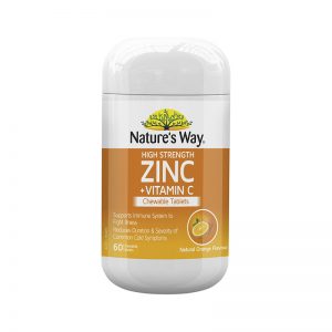 Nature's Way High Strength Zinc + Vitamin C Chewable Tablets