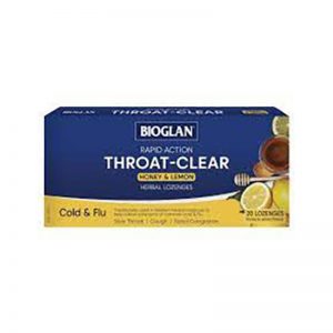 Bioglan Rapid Action Throat-Clear Honey & Lemon 20 Lozenges