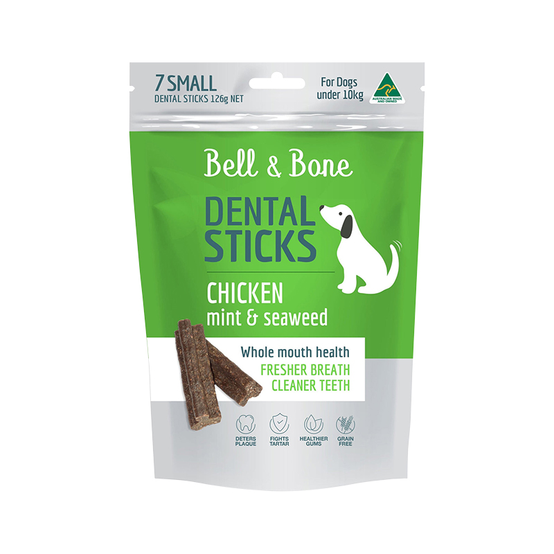 Bell & Bone Dental Sticks Chicken, Mint & Seaweed For Small Dogs 126g