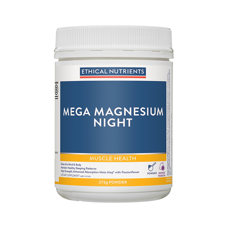 Ethical Nutrients Mega Magnesium Night Powder 272gm WholeLife