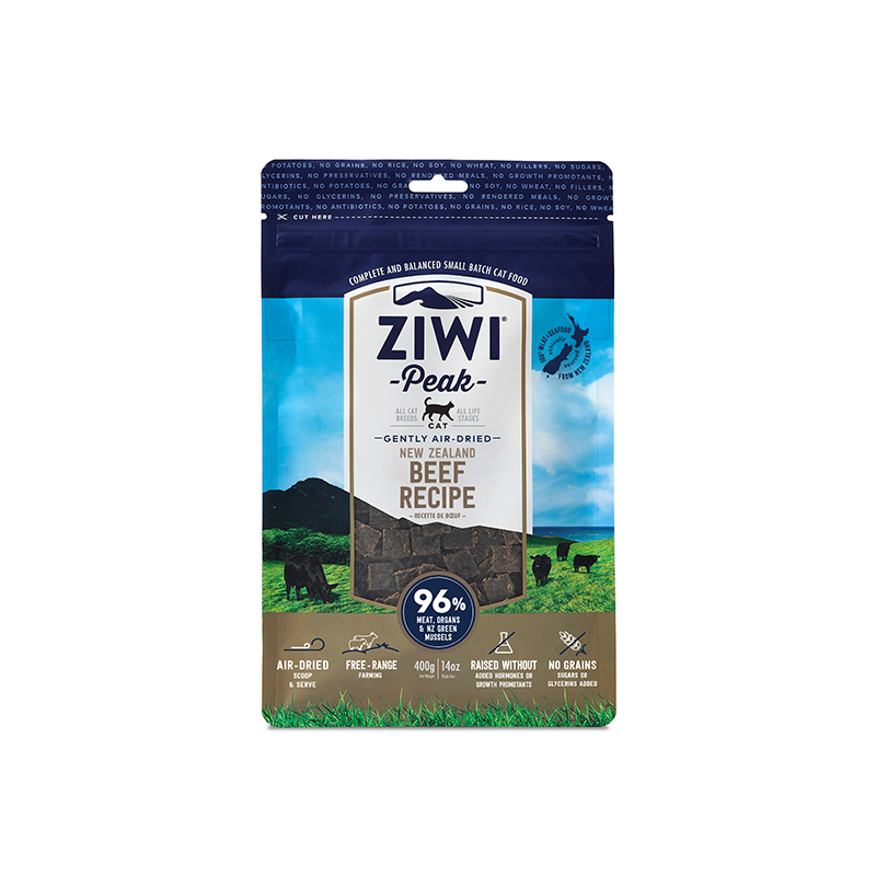 Ziwi Peak Gently AirDried New Zealand Beef Cat Food 400g WholeLife