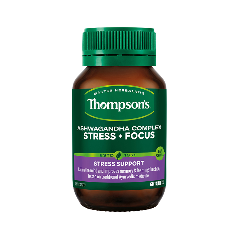 THOMPSON'S Ashwagandha Complex Stress + Focus 60 Capsules WholeLife