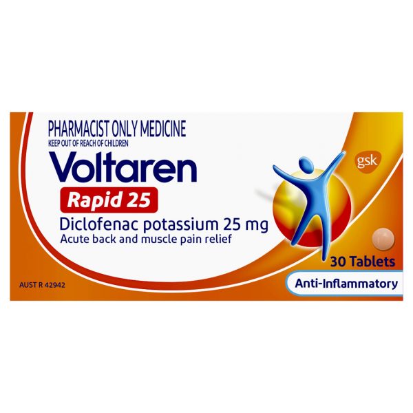 Voltaren Rapid 25mg 30 Tablets | WholeLife