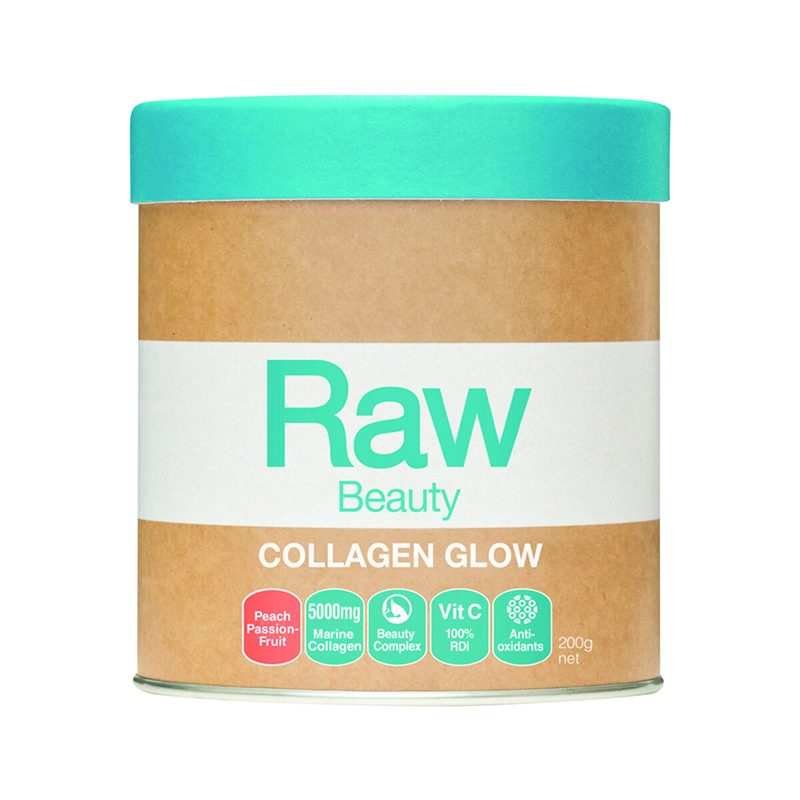 AMAZONIA Raw Beauty Collagen Glow Peach Passionfruit 200g WholeLife