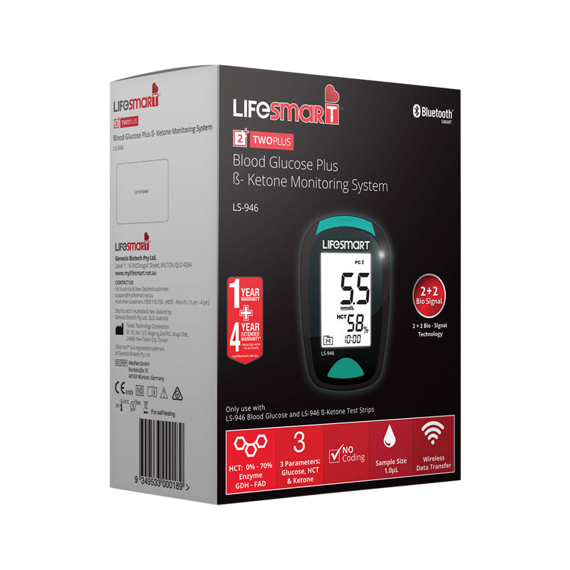 Blood Glucose Plus Ketone Monitor Bluetooth System WholeLife