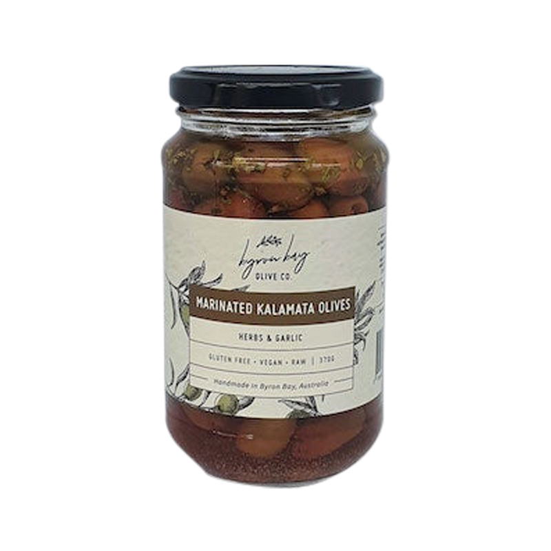 Marinated Kalamata Olives Herbs & Garlic 370g WholeLife