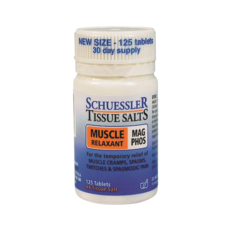 Muscle Relaxant Mag Phos 125 Tablets WholeLife