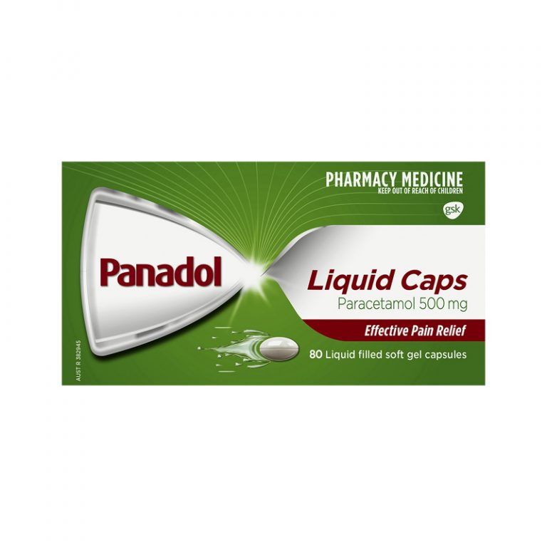 Paracetamol Liquid Caps 80 Soft Gel Capsules WholeLife