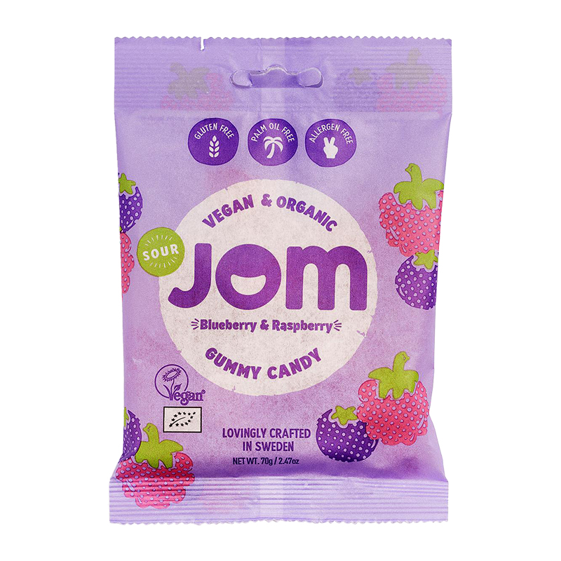 Blueberry Raspberry Sour Gummy Candy 70g WholeLife