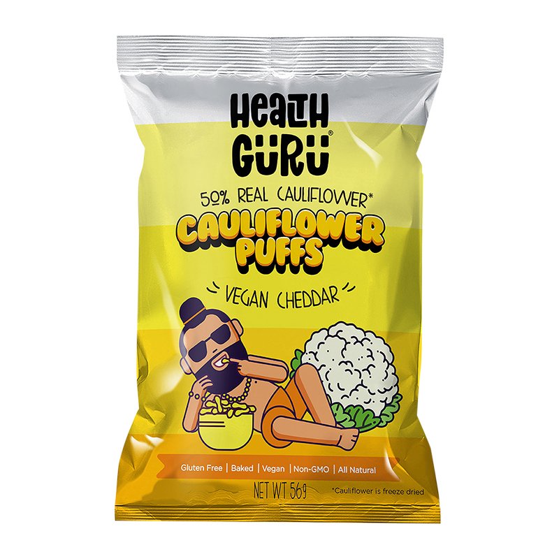 Cauliflower Puffs Vegan Cheddar 56g WholeLife