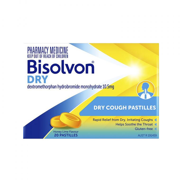 Dry Cough Honey & Lime 20 Pastilles WholeLife