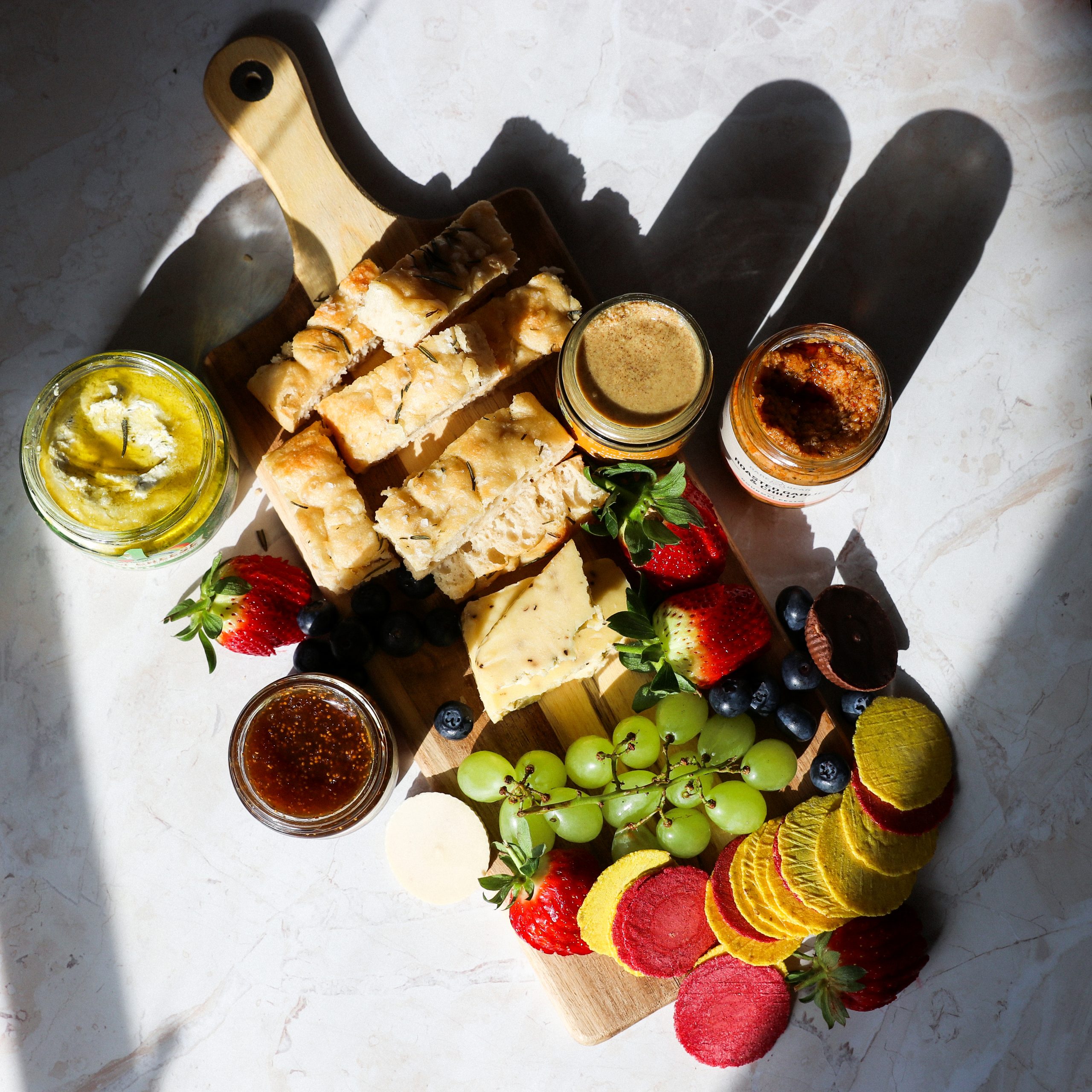 The Ultimate Vegan Grazing Board with Fresh Focaccia | WholeLife