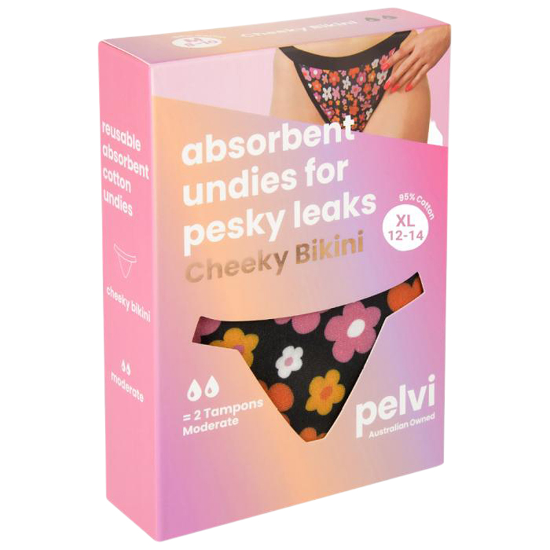 Leakproof Cheeky Bikini Floral Underwear XL