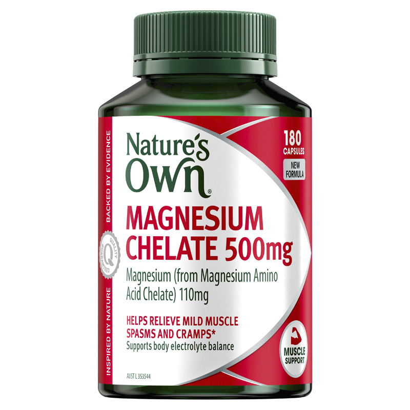 Magnesium Chelate 500mg 180 Capsules | WholeLife