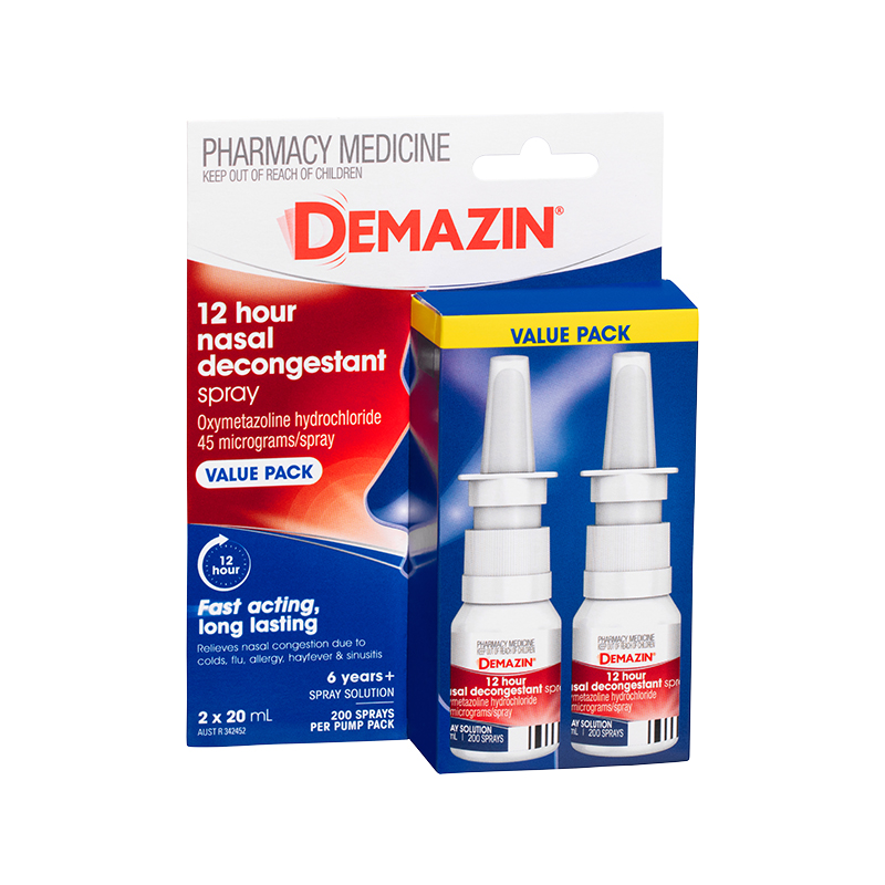 Nasal Decongestant Spray Value Pack 2 X 20ml WholeLife