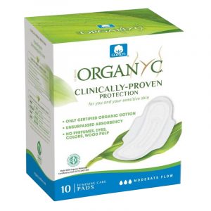 Organic Cotton Moderate Pads 10 Pack