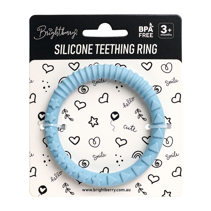 Silicone Teething Ring Pacific Blue WholeLife
