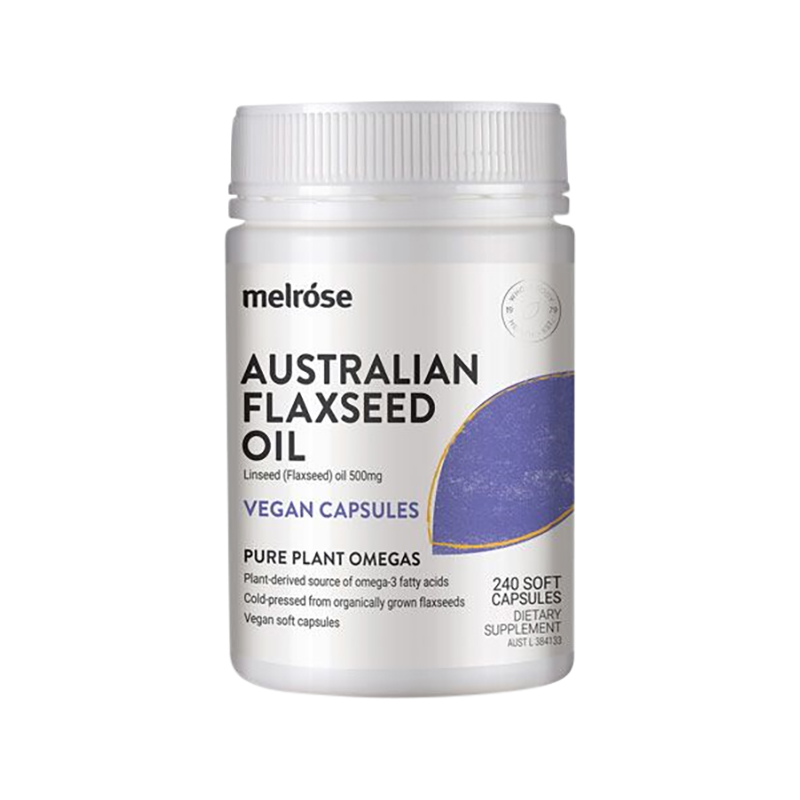 Australian Flaxseed Oil 240 Vegan Capsules WholeLife