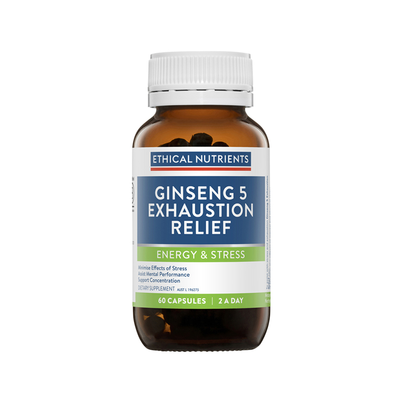 Ginseng 5 Exhaustion Relief 60 Capsules WholeLife