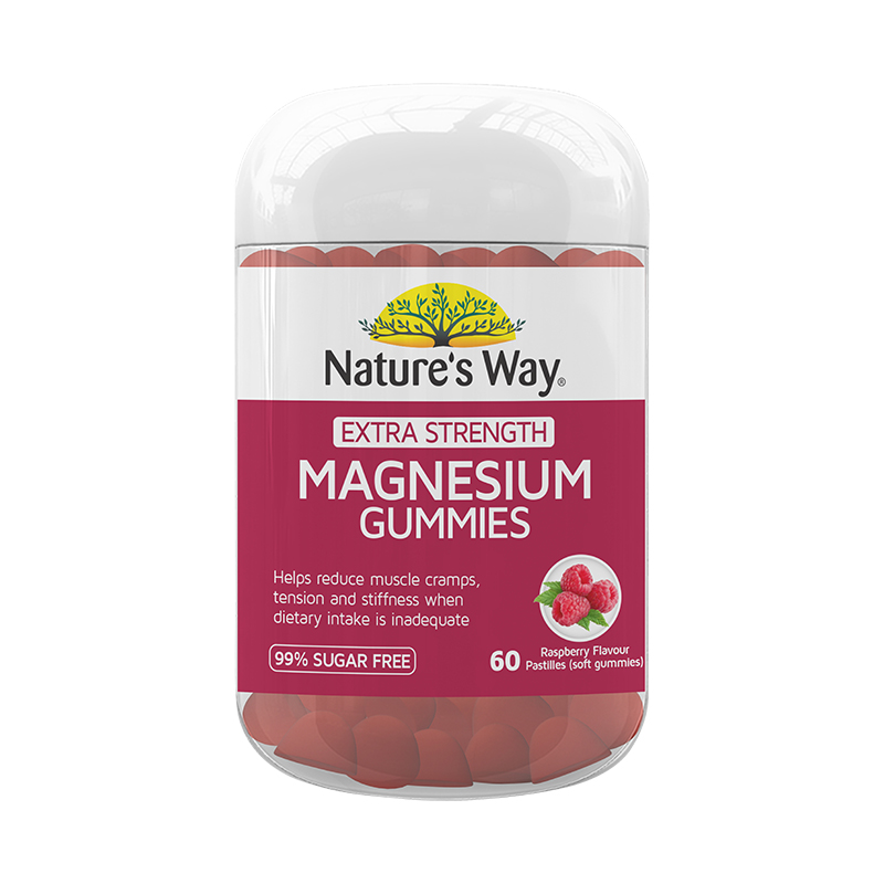 Nature's Way Extra Strength Magnesium Gummies 60 Pastilles WholeLife
