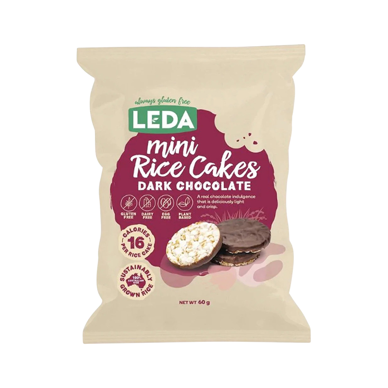 Mini Rice Cakes Dark Chocolate 60g WholeLife